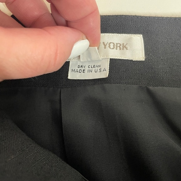 Vintage Jones New York 8 Linen Blend Pencil Skirt Black High Waist Knee Length - Picture 5 of 7